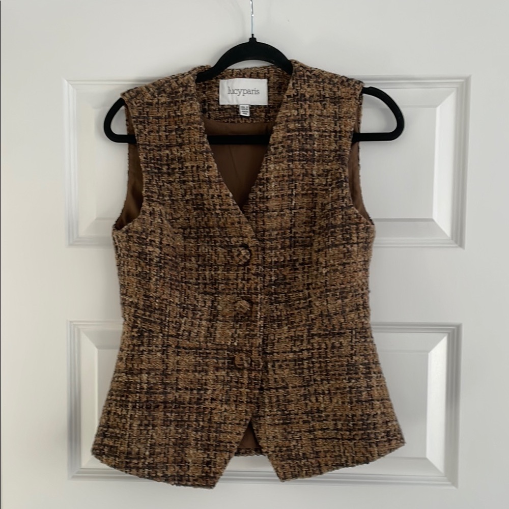 Brown Tweed Vest
